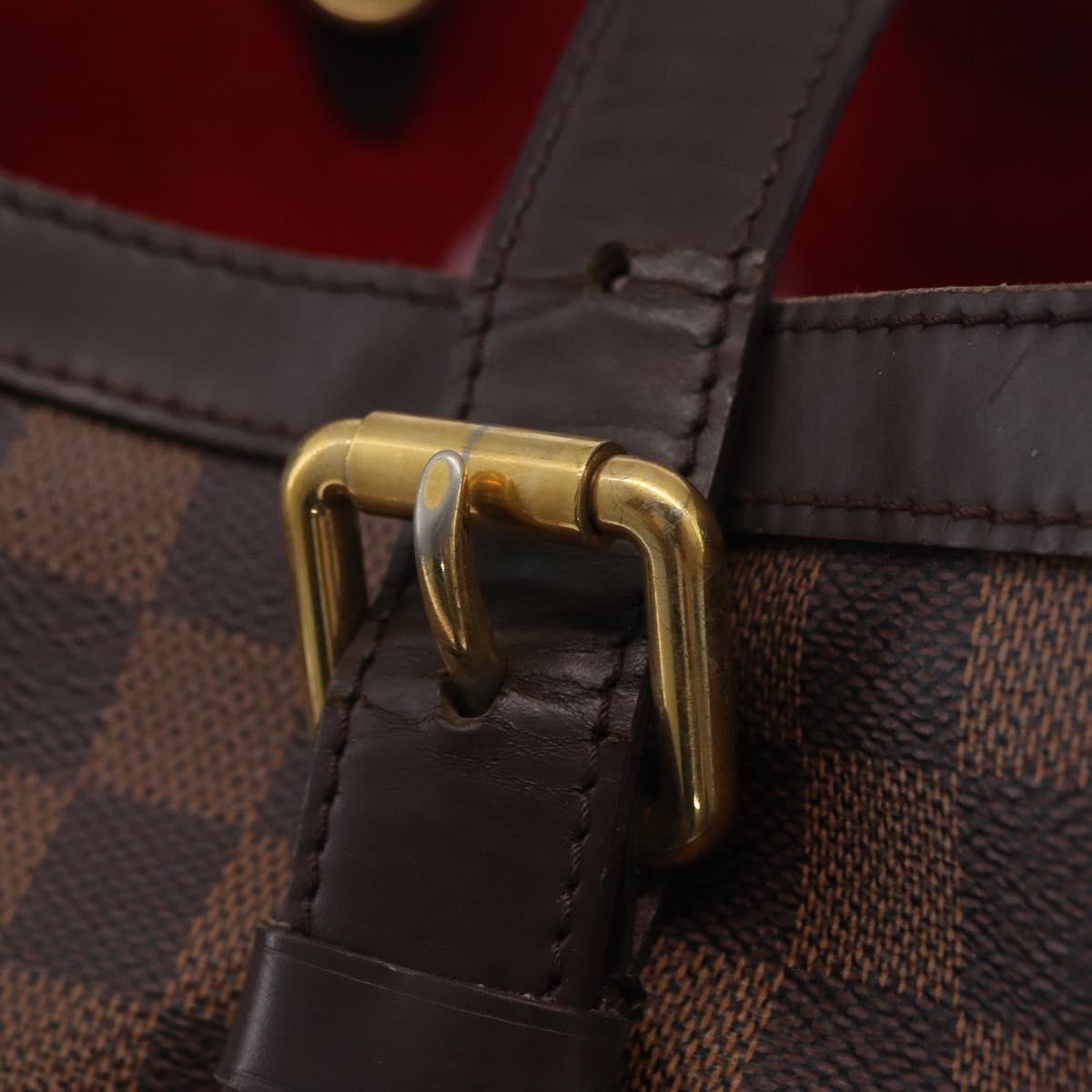 LOUIS VUITTON Damier Ebene Hampstead MM Tote Bag N51204 LV Auth ka6400