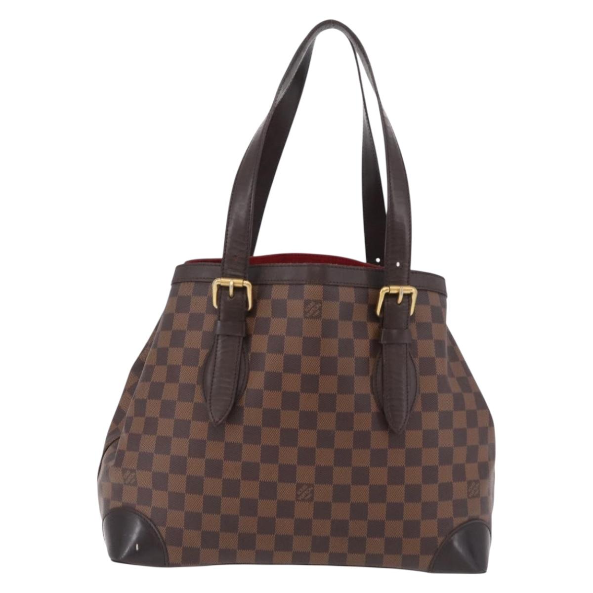 LOUIS VUITTON Damier Ebene Hampstead MM Tote Bag N51204 LV Auth ka6400