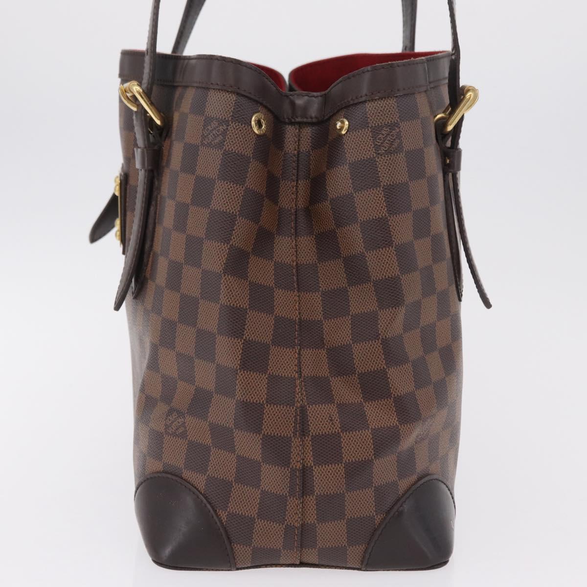LOUIS VUITTON Damier Ebene Hampstead MM Tote Bag N51204 LV Auth ka6400