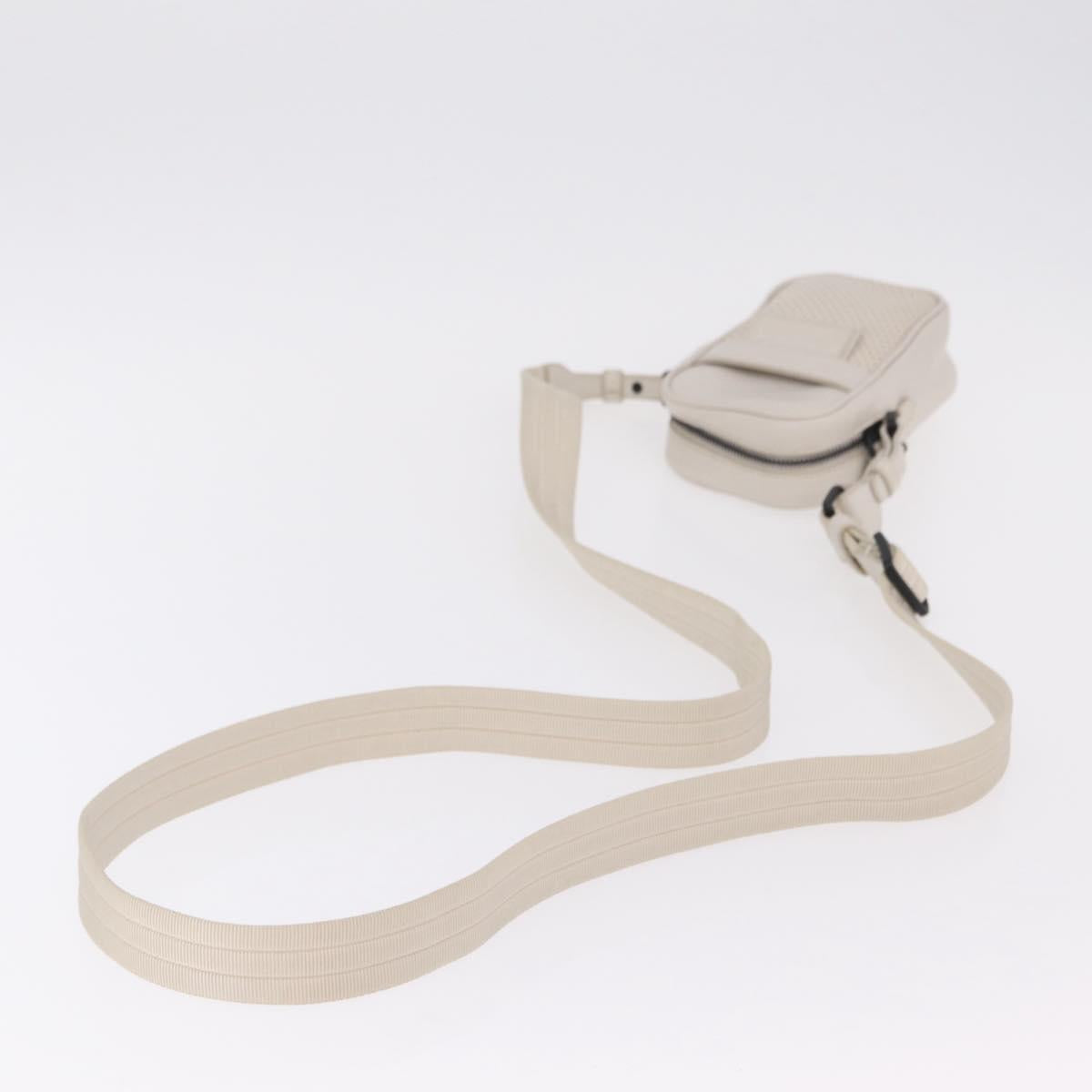 BOTTEGA VENETA Leggero Shoulder Pouch Leather White Auth ka6402
