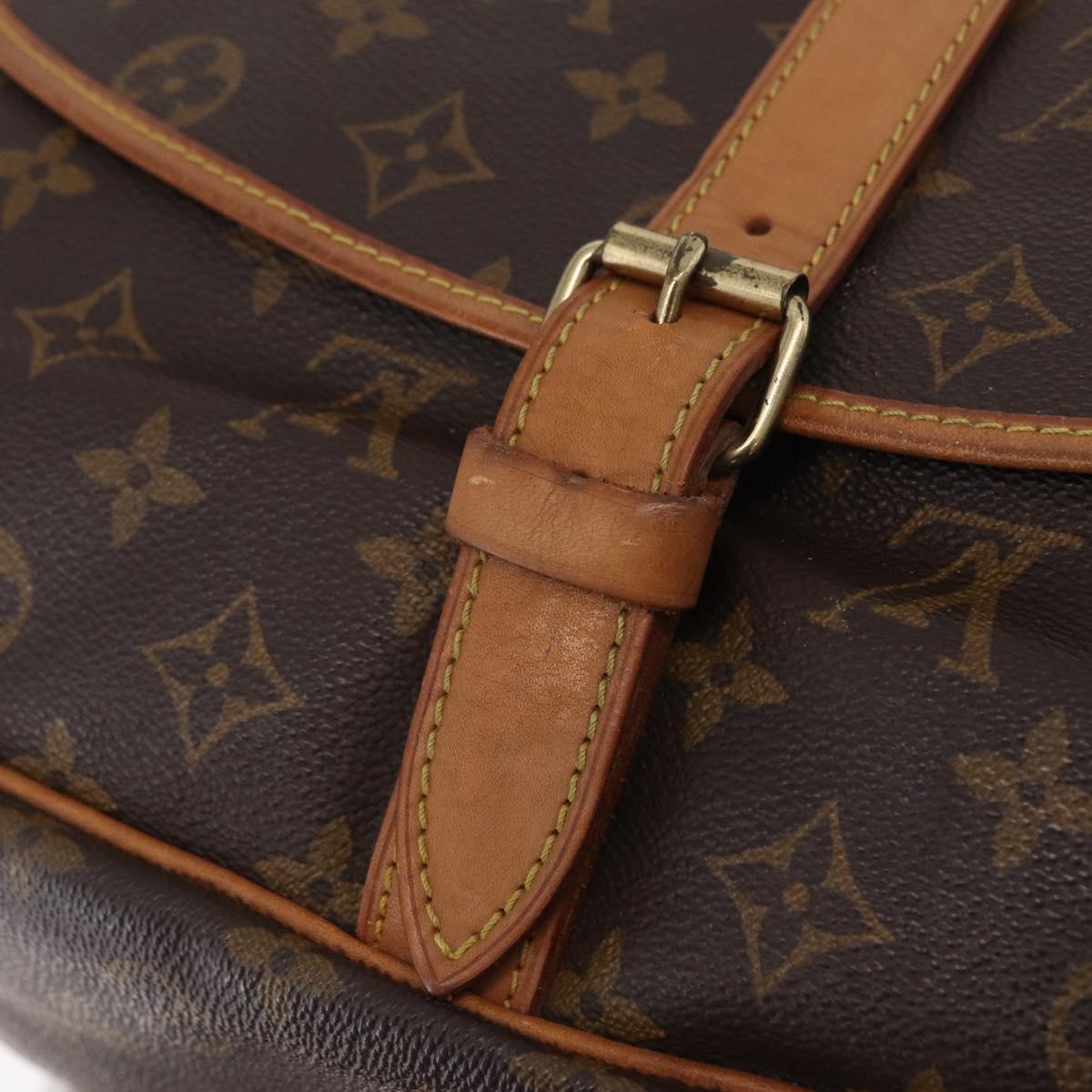 LOUIS VUITTON Monogram Saumur 35 Shoulder Bag M42254 LV Auth ka6403