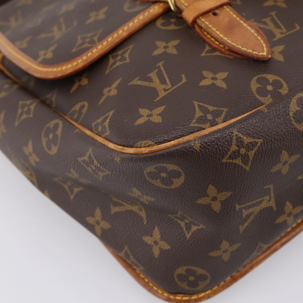 LOUIS VUITTON Monogram Gibeciere GM Shoulder Bag M42246 LV Auth ka6404