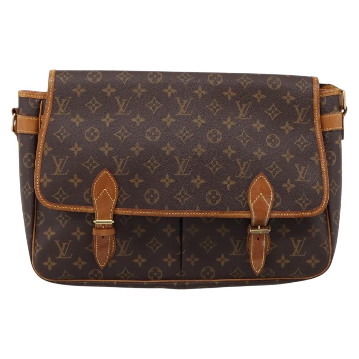 LOUIS VUITTON Monogram Gibeciere GM Shoulder Bag M42246 LV Auth ka6404