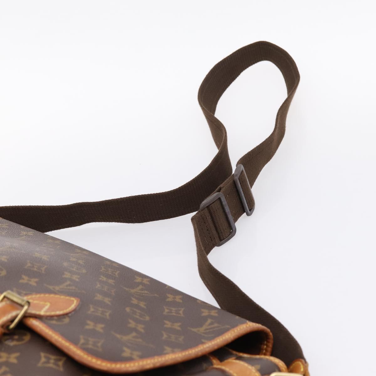 LOUIS VUITTON Monogram Gibeciere GM Shoulder Bag M42246 LV Auth ka6404