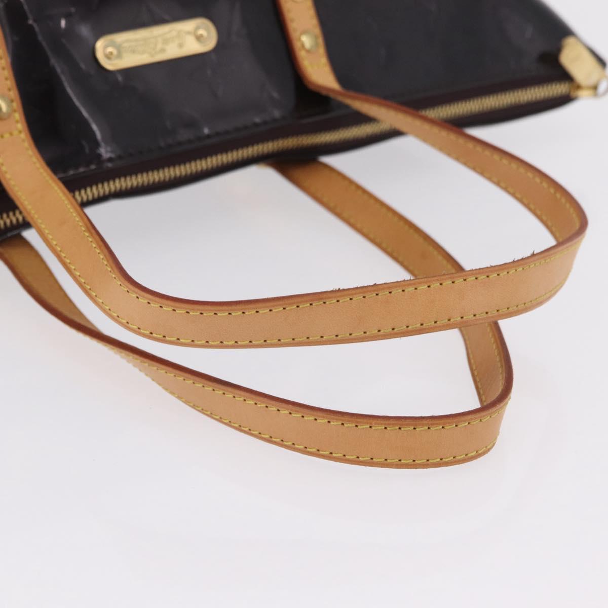 LOUIS VUITTON Monogram Vernis Bellevue GM Bag Amarante M93589 LV Auth ka6407V