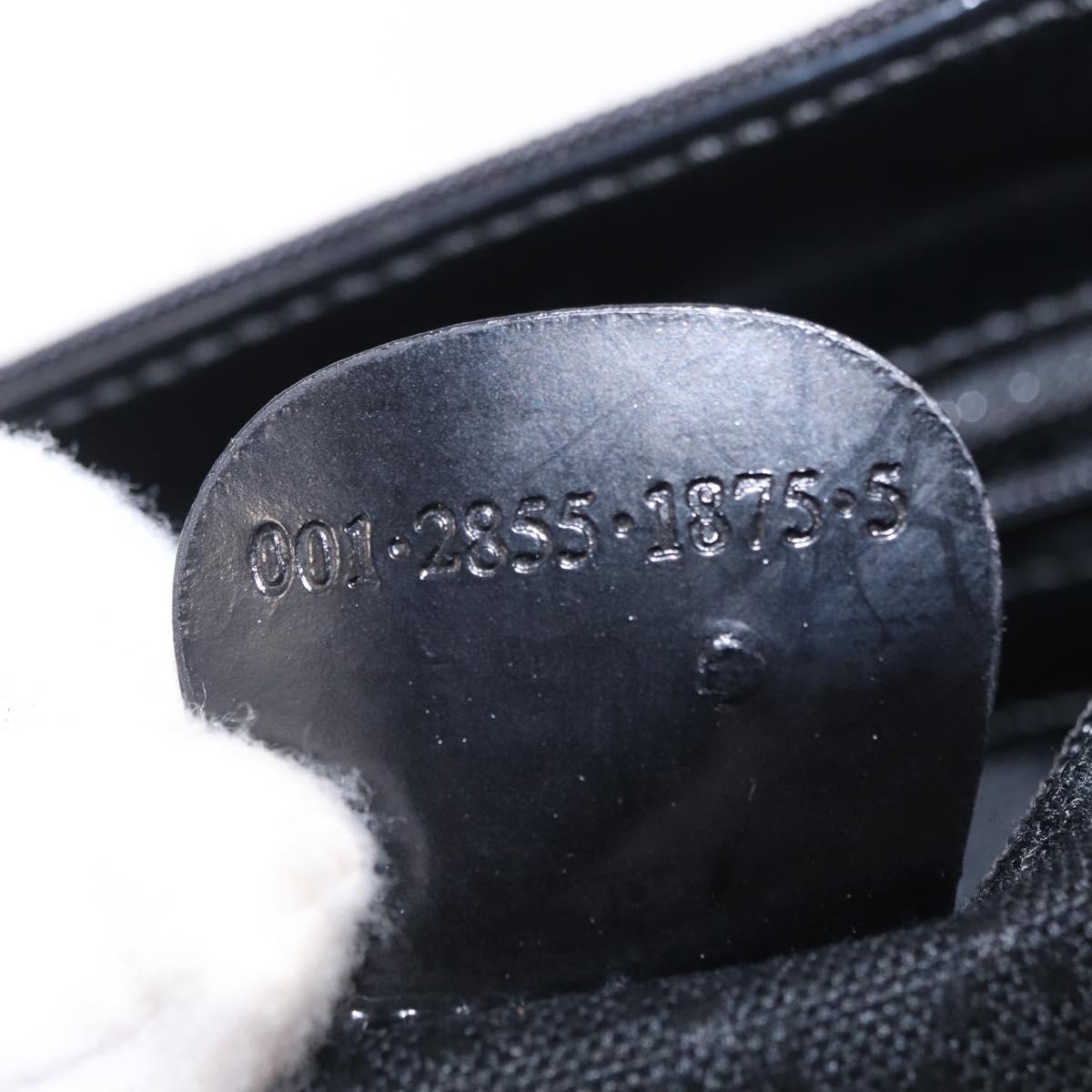 GUCCI Bamboo Hand Bag Nylon 2way Black Silver 001 2855 1875 5 Auth ka6416