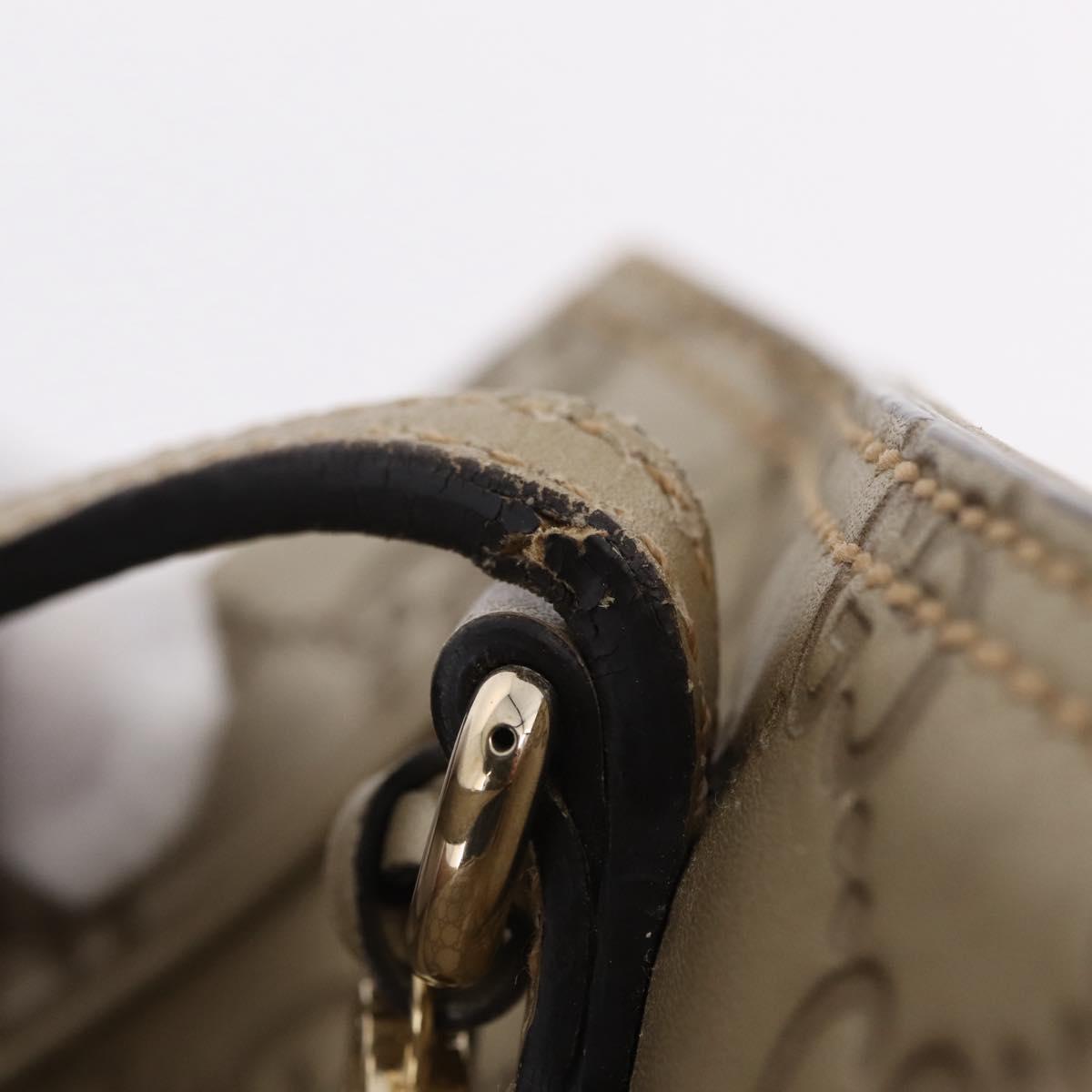 GUCCI GG Canvas Guccissima Hand Bag 2way Gold 353121 Auth ka6419