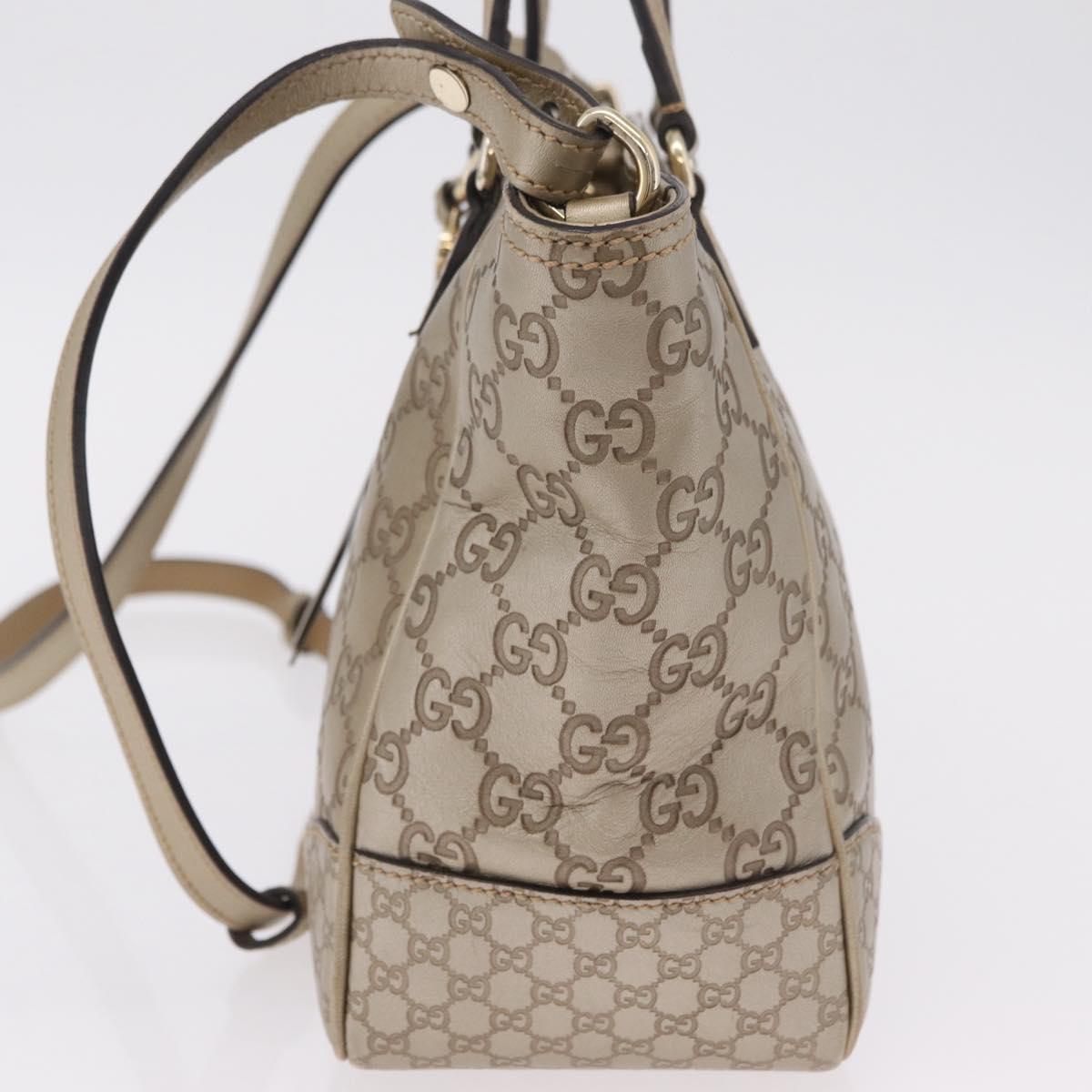 GUCCI GG Canvas Guccissima Hand Bag 2way Gold 353121 Auth ka6419