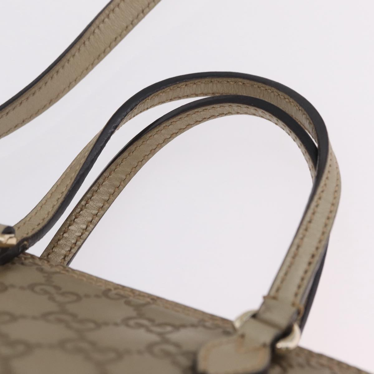 GUCCI GG Canvas Guccissima Hand Bag 2way Gold 353121 Auth ka6419