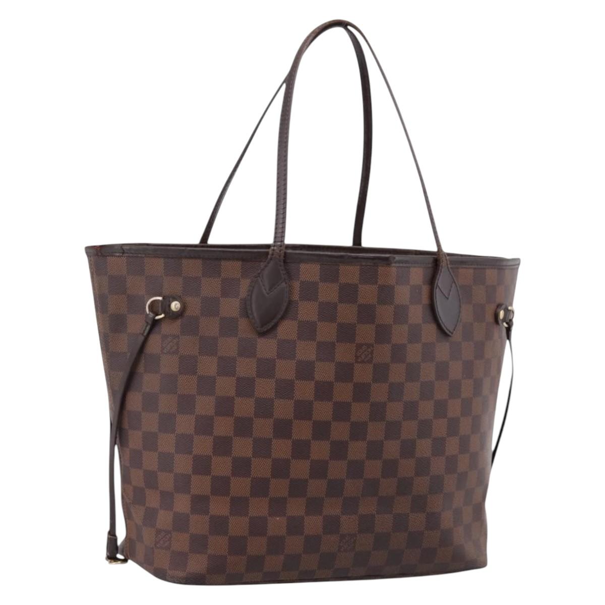 LOUIS VUITTON Damier Ebene Neverfull MM Tote Bag N51105 LV Auth ka6436