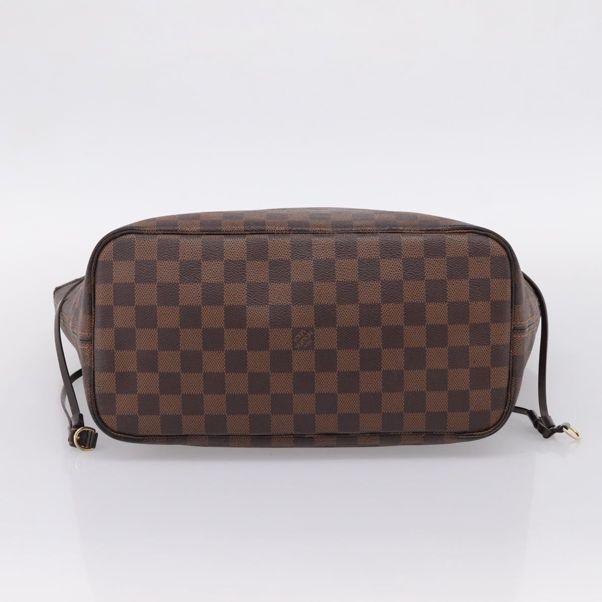 LOUIS VUITTON Damier Ebene Neverfull MM Tote Bag N51105 LV Auth ka6436