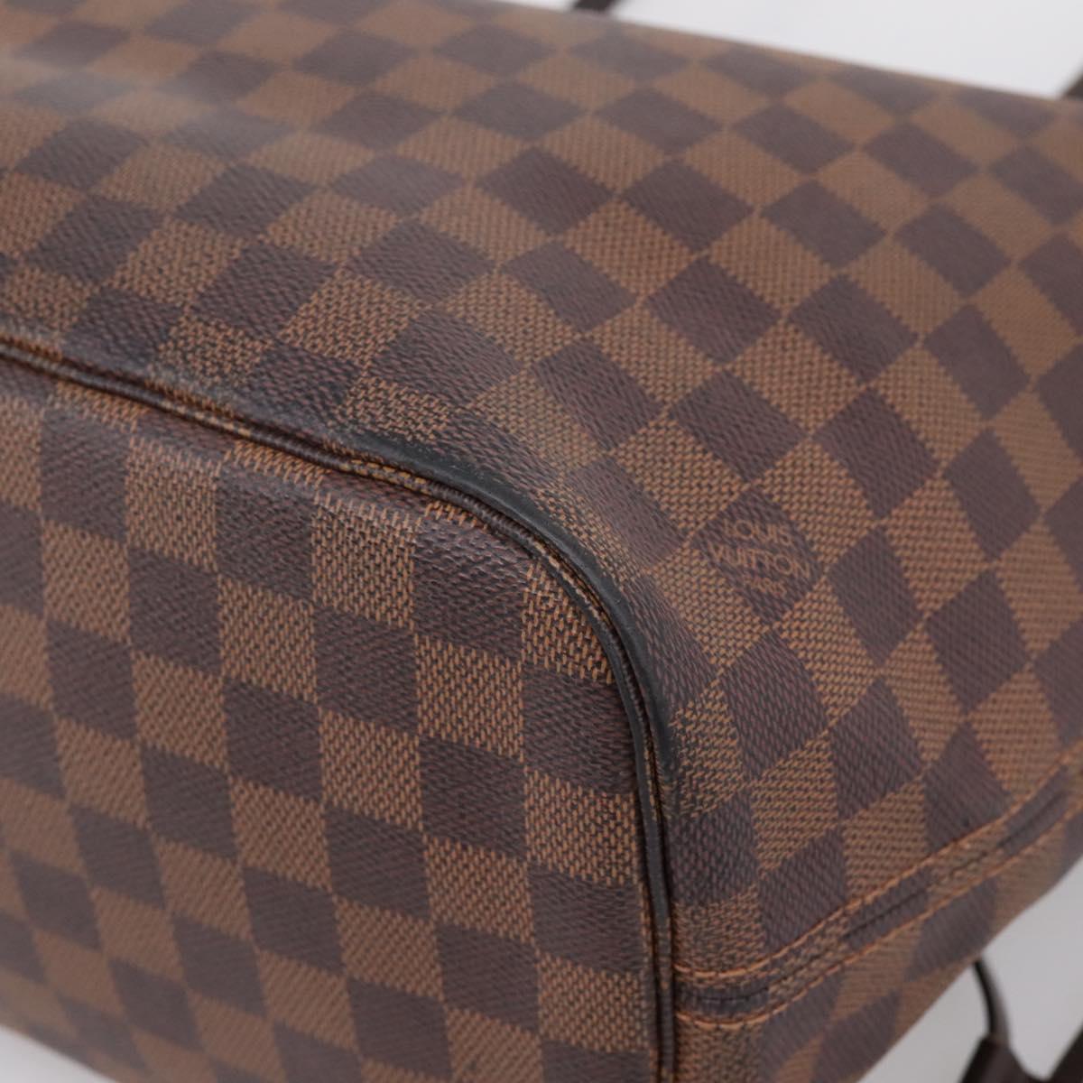 LOUIS VUITTON Damier Ebene Neverfull MM Tote Bag N51105 LV Auth ka6436