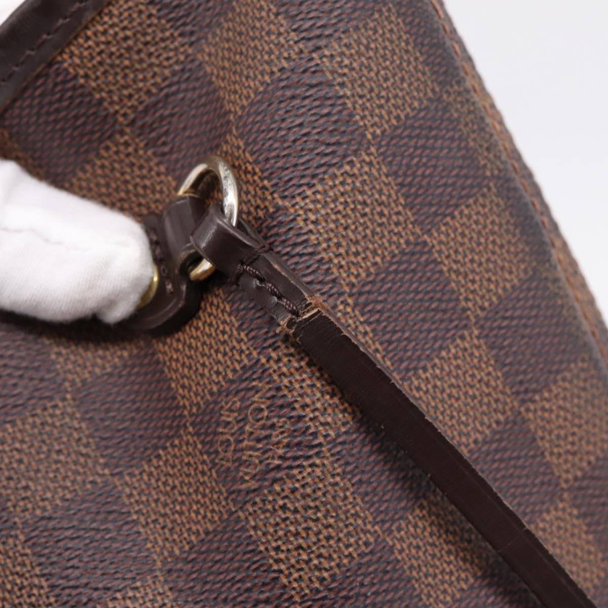 LOUIS VUITTON Damier Ebene Neverfull MM Tote Bag N51105 LV Auth ka6436