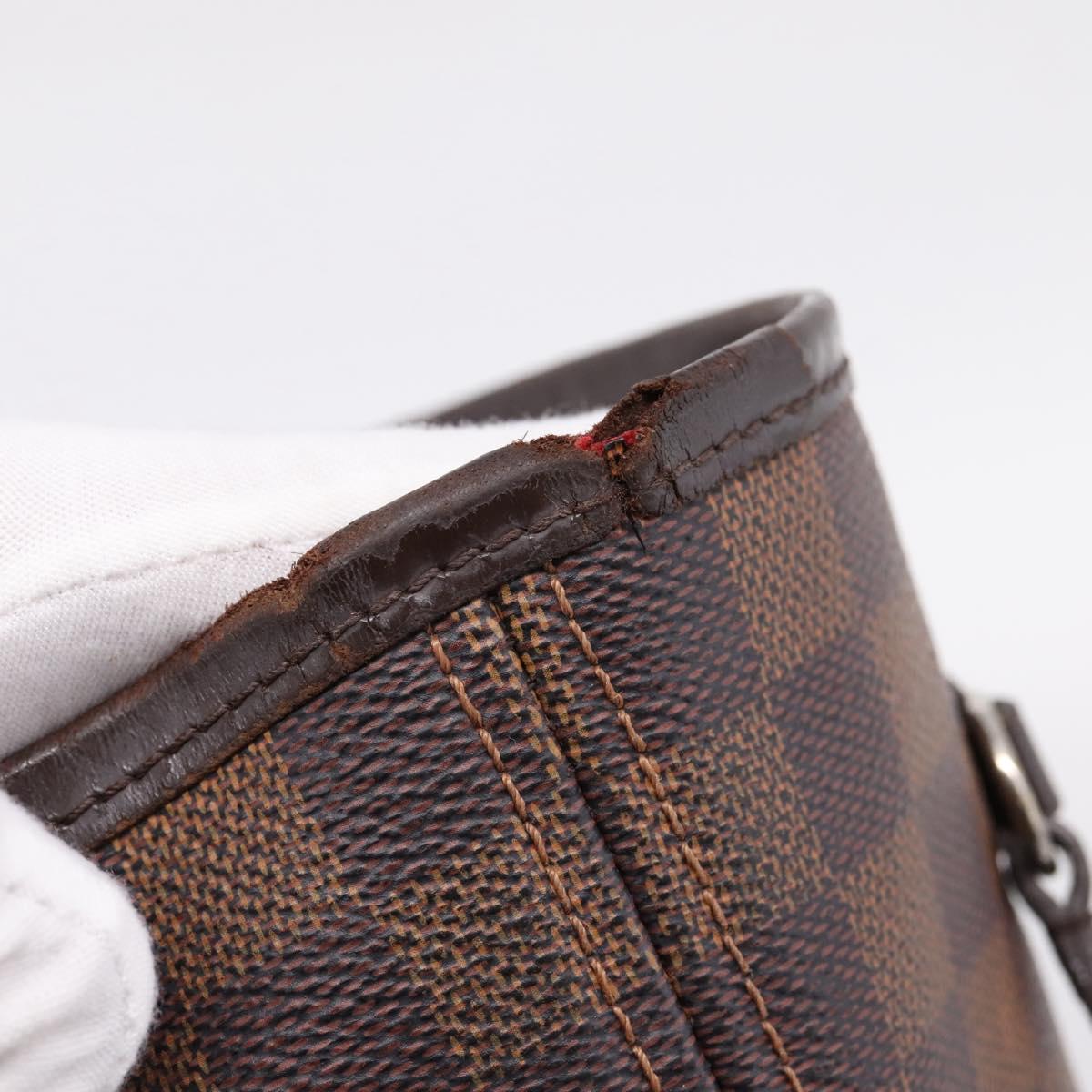 LOUIS VUITTON Damier Ebene Neverfull MM Tote Bag N51105 LV Auth ka6436