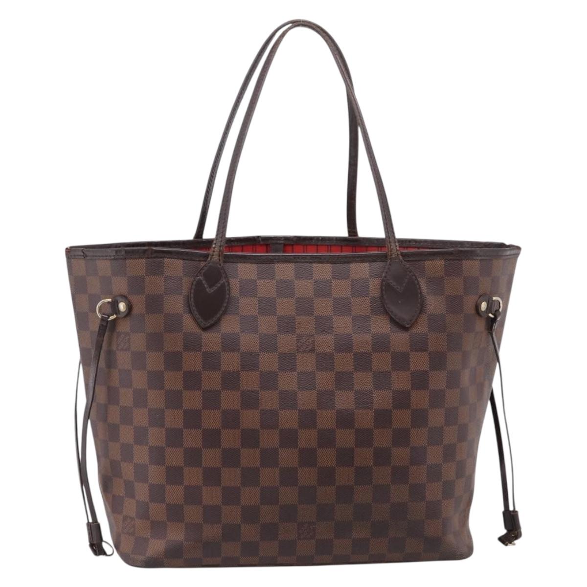 LOUIS VUITTON Damier Ebene Neverfull MM Tote Bag N51105 LV Auth ka6436