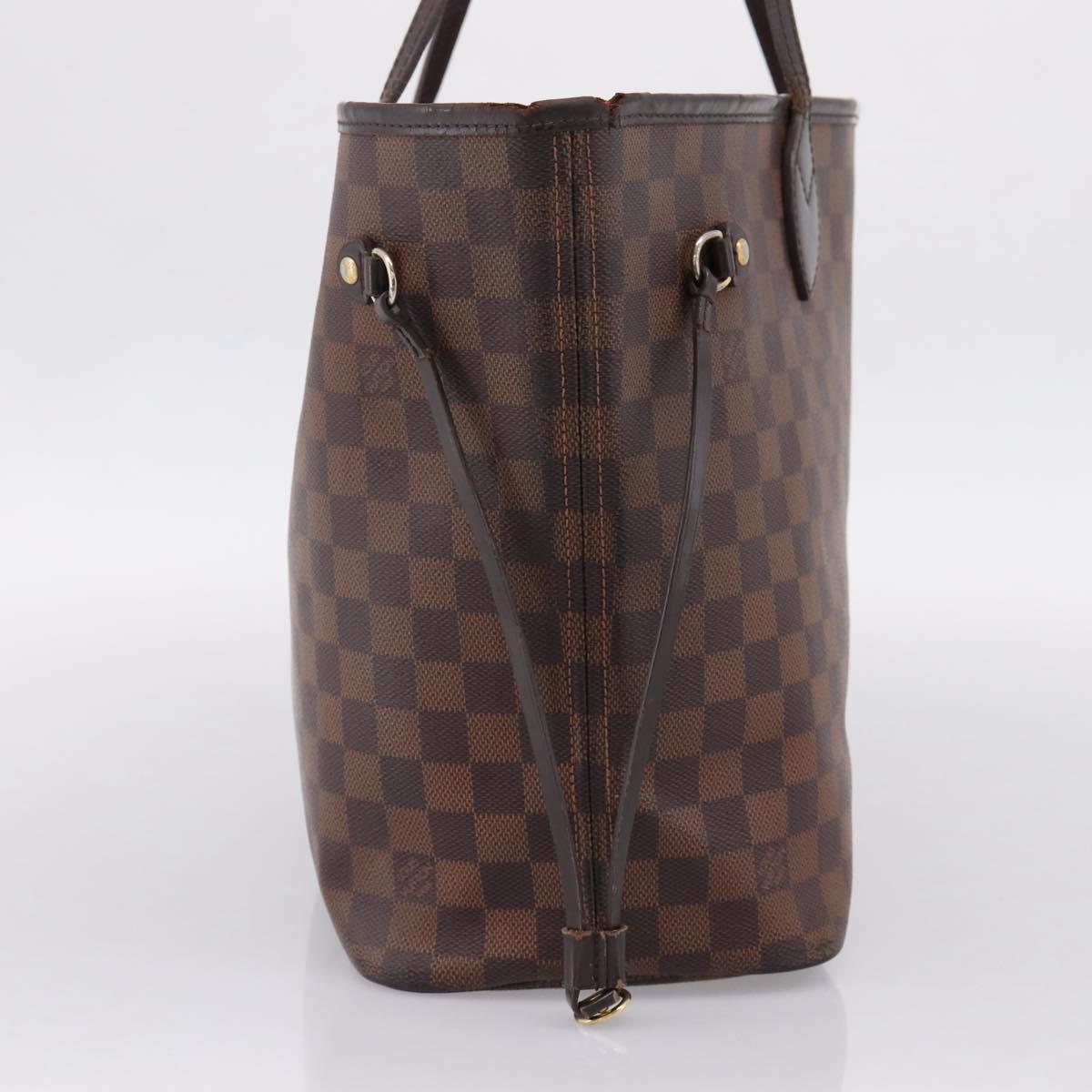LOUIS VUITTON Damier Ebene Neverfull MM Tote Bag N51105 LV Auth ka6436