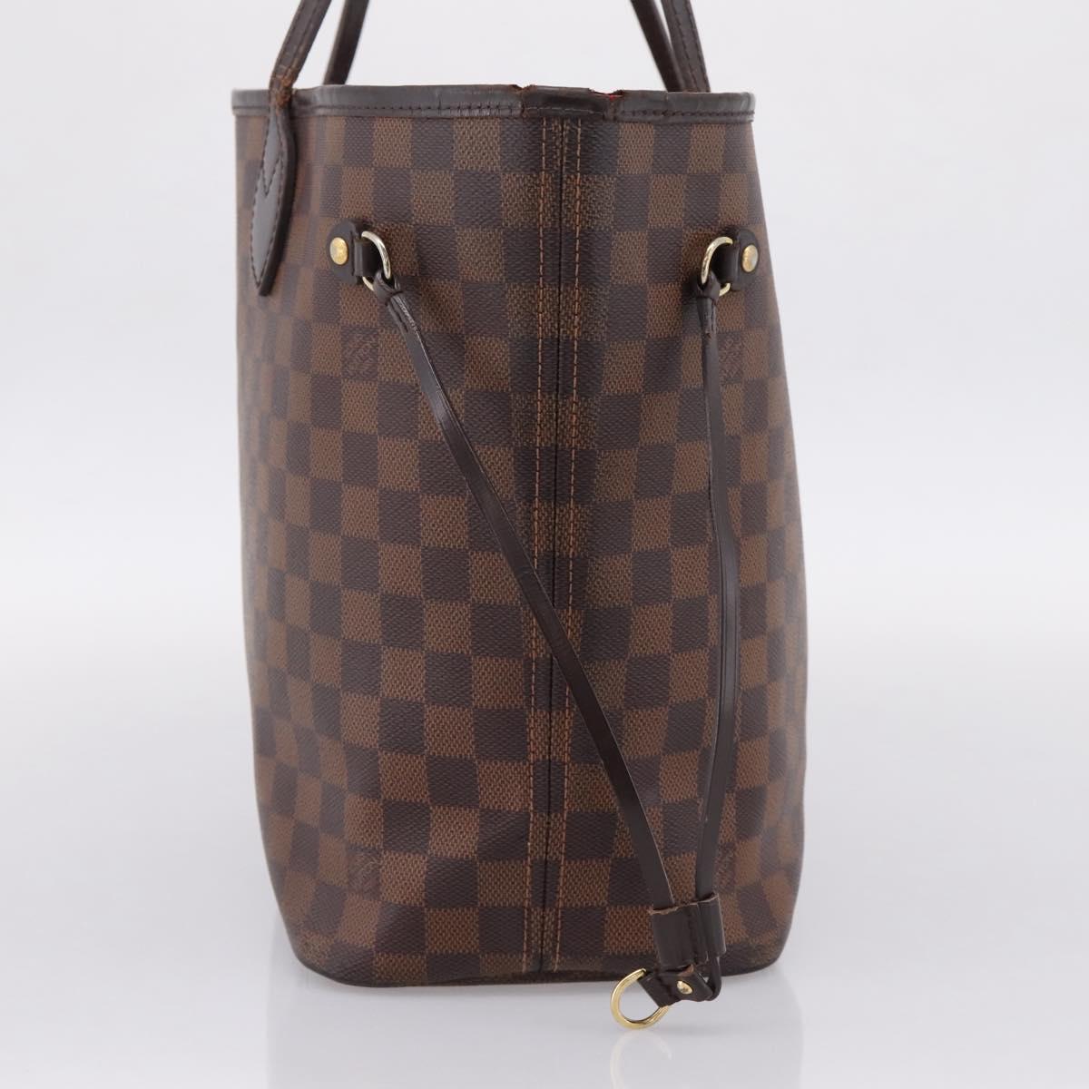 LOUIS VUITTON Damier Ebene Neverfull MM Tote Bag N51105 LV Auth ka6436