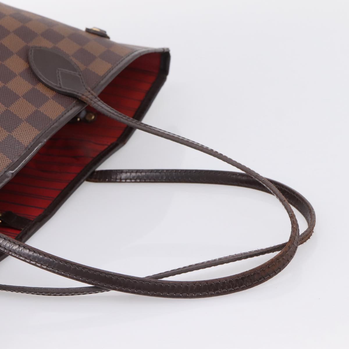 LOUIS VUITTON Damier Ebene Neverfull MM Tote Bag N51105 LV Auth ka6436