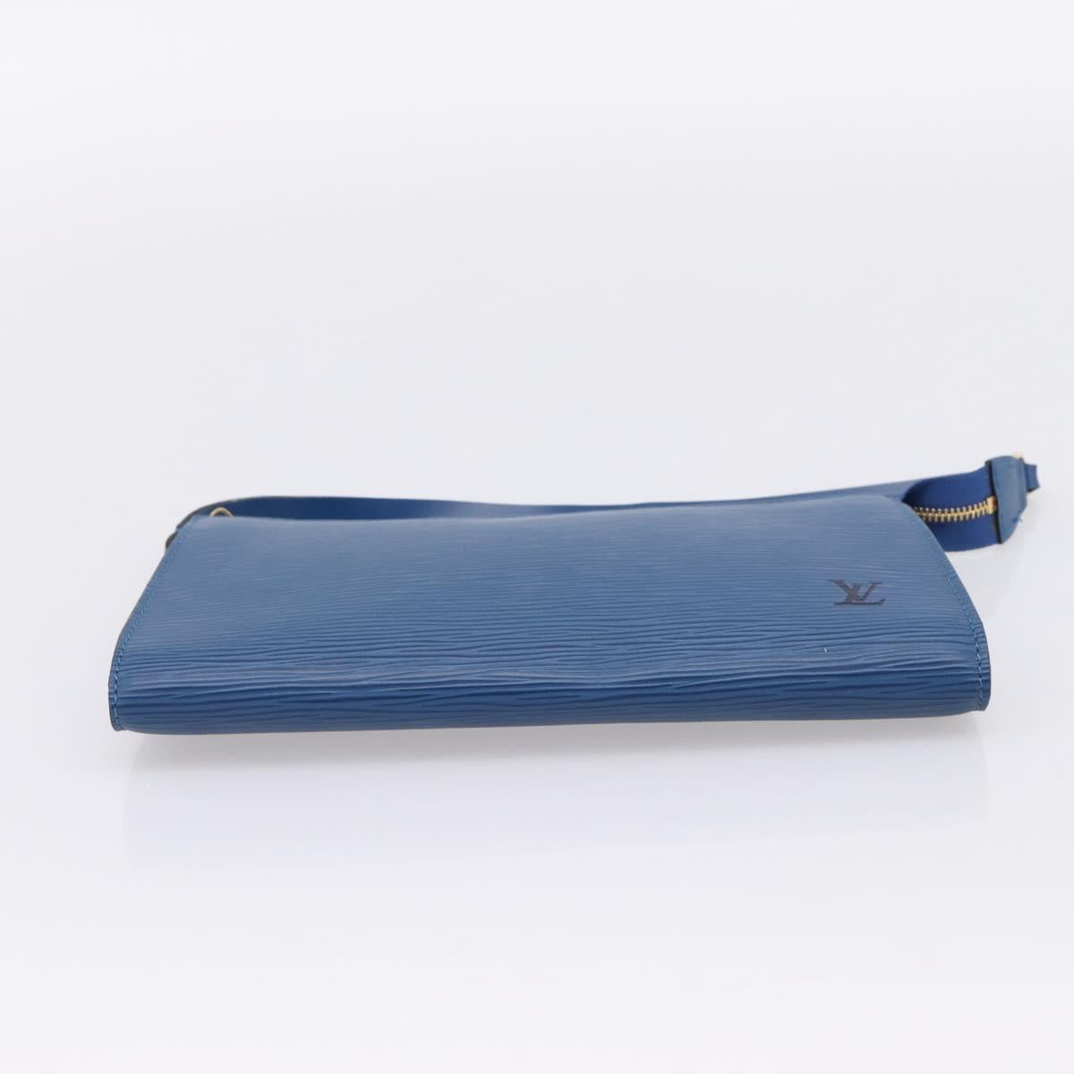 LOUIS VUITTON Epi Pochette Accessoires Accessory Pouch Blue M52985 Auth ka6445A