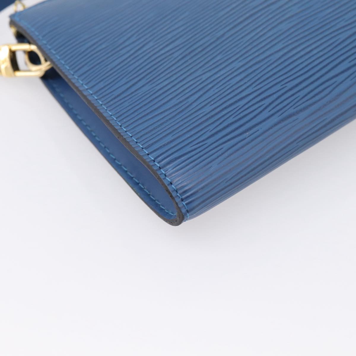 LOUIS VUITTON Epi Pochette Accessoires Accessory Pouch Blue M52985 Auth ka6445A