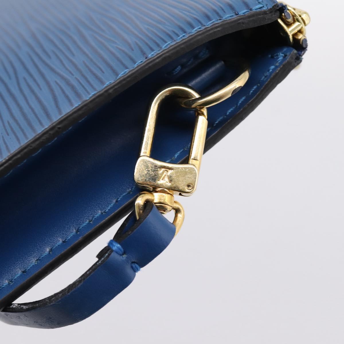 LOUIS VUITTON Epi Pochette Accessoires Accessory Pouch Blue M52985 Auth ka6445A