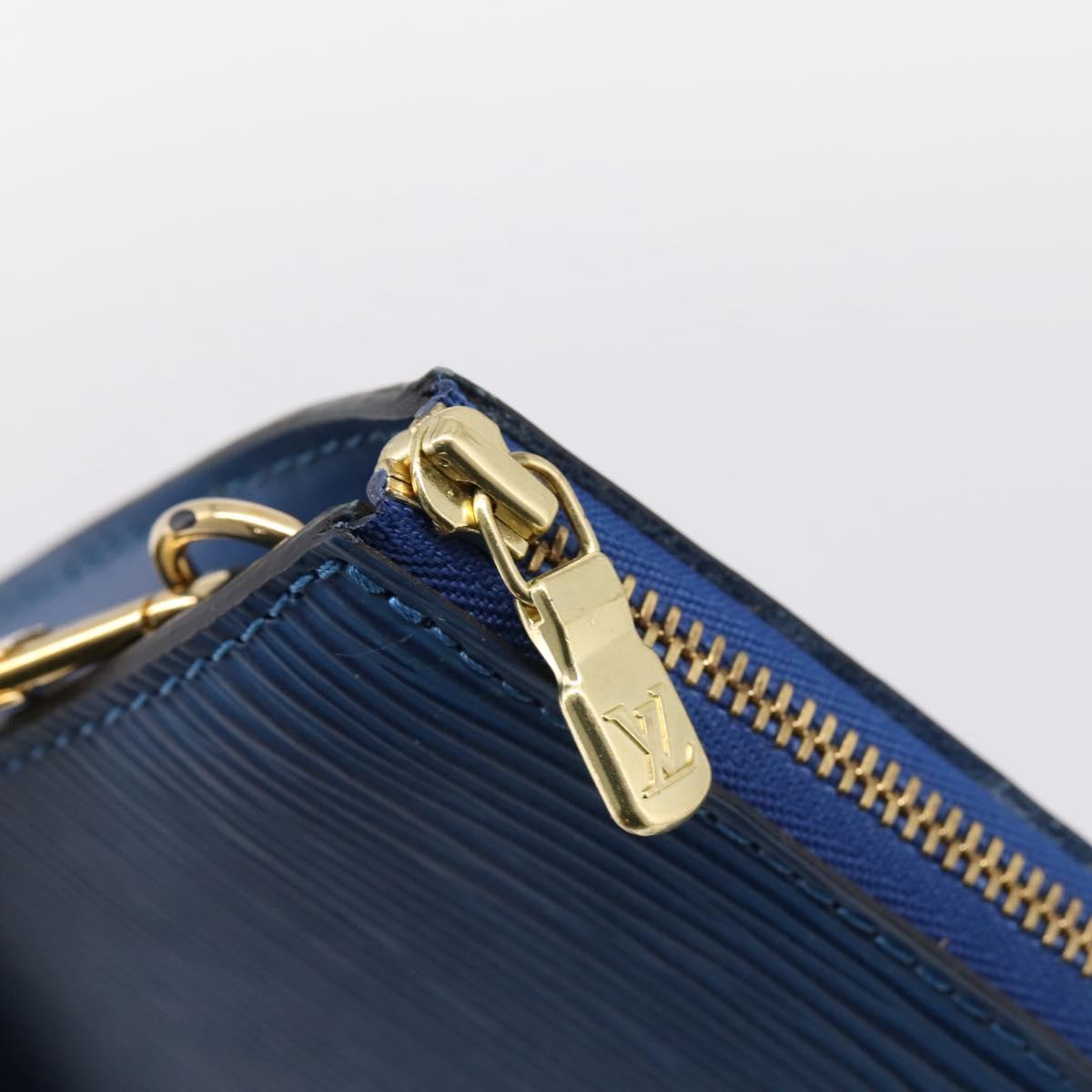 LOUIS VUITTON Epi Pochette Accessoires Accessory Pouch Blue M52985 Auth ka6445A