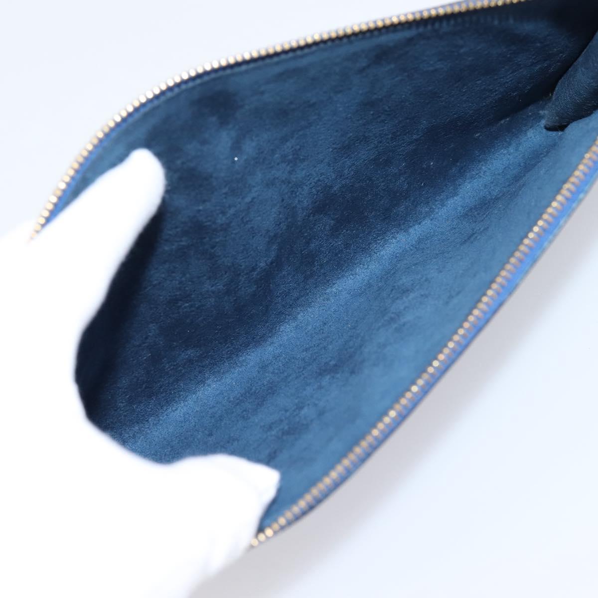 LOUIS VUITTON Epi Pochette Accessoires Accessory Pouch Blue M52985 Auth ka6445A