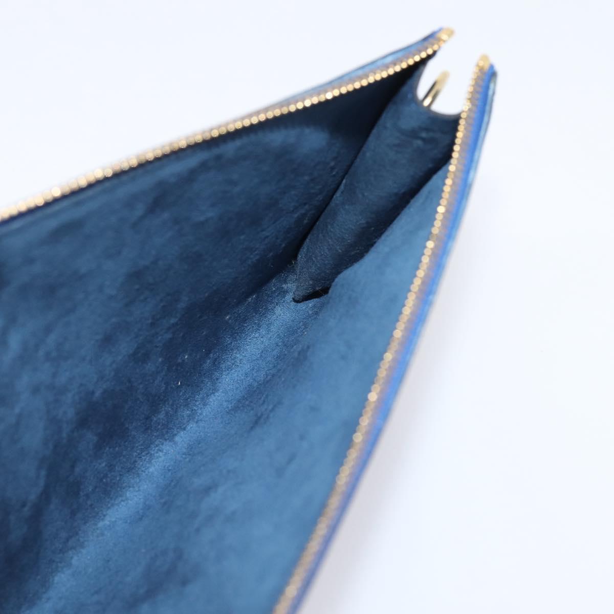 LOUIS VUITTON Epi Pochette Accessoires Accessory Pouch Blue M52985 Auth ka6445A
