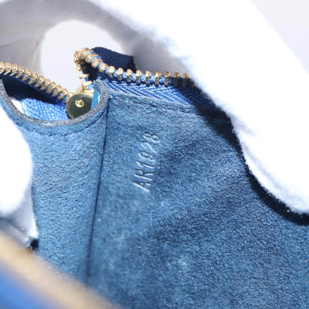 LOUIS VUITTON Epi Pochette Accessoires Accessory Pouch Blue M52985 Auth ka6445A