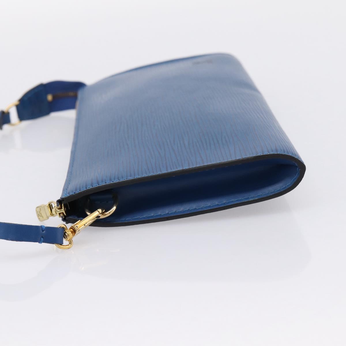LOUIS VUITTON Epi Pochette Accessoires Accessory Pouch Blue M52985 Auth ka6445A