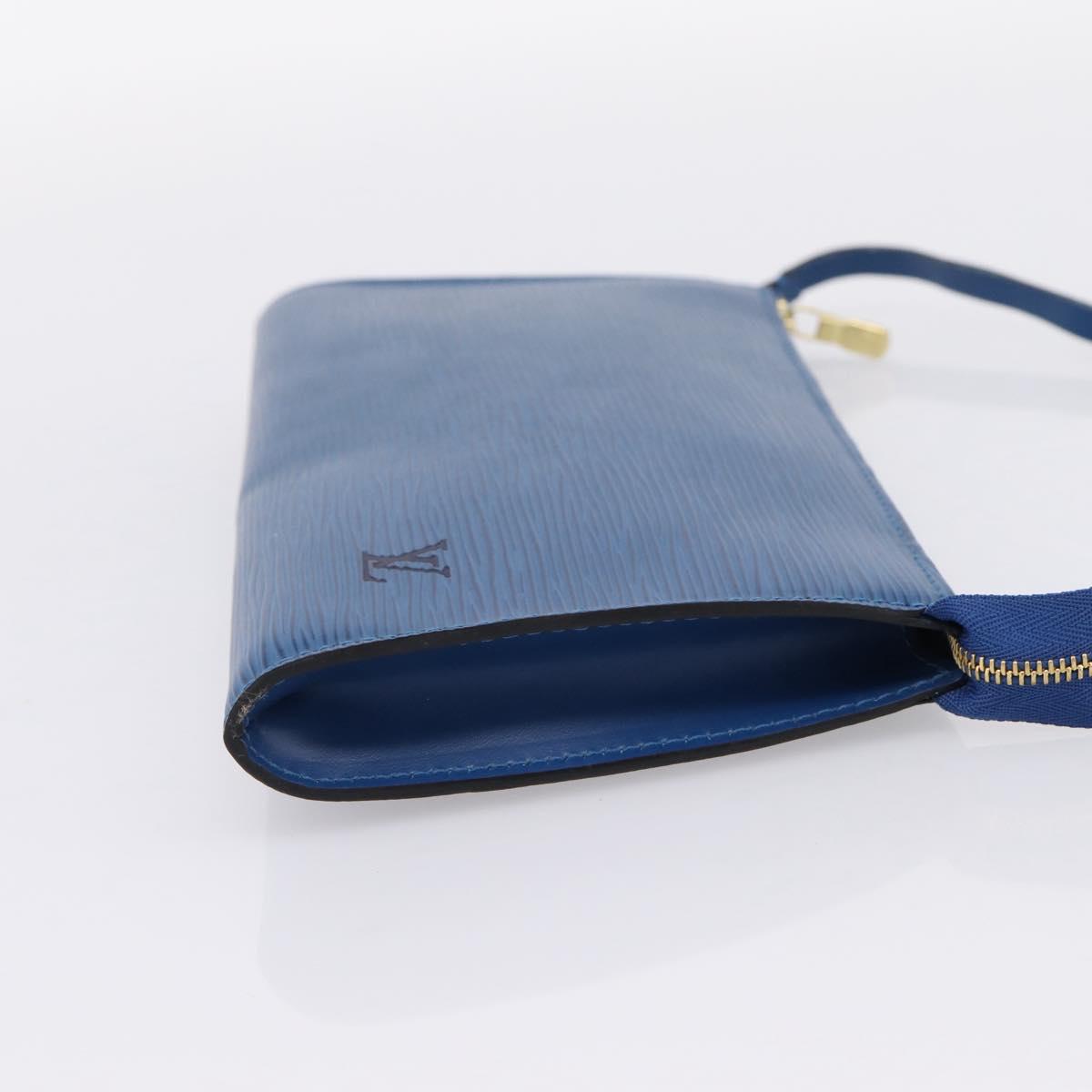 LOUIS VUITTON Epi Pochette Accessoires Accessory Pouch Blue M52985 Auth ka6445A