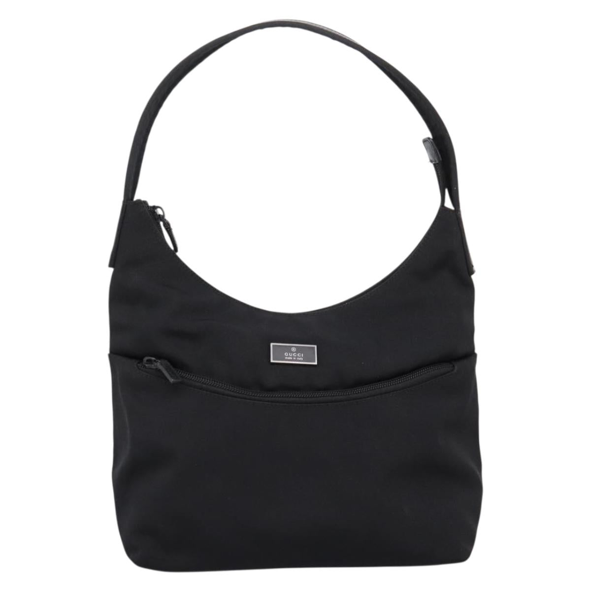 GUCCI Hand Bag Nylon Black 001 3386 Auth ka6457