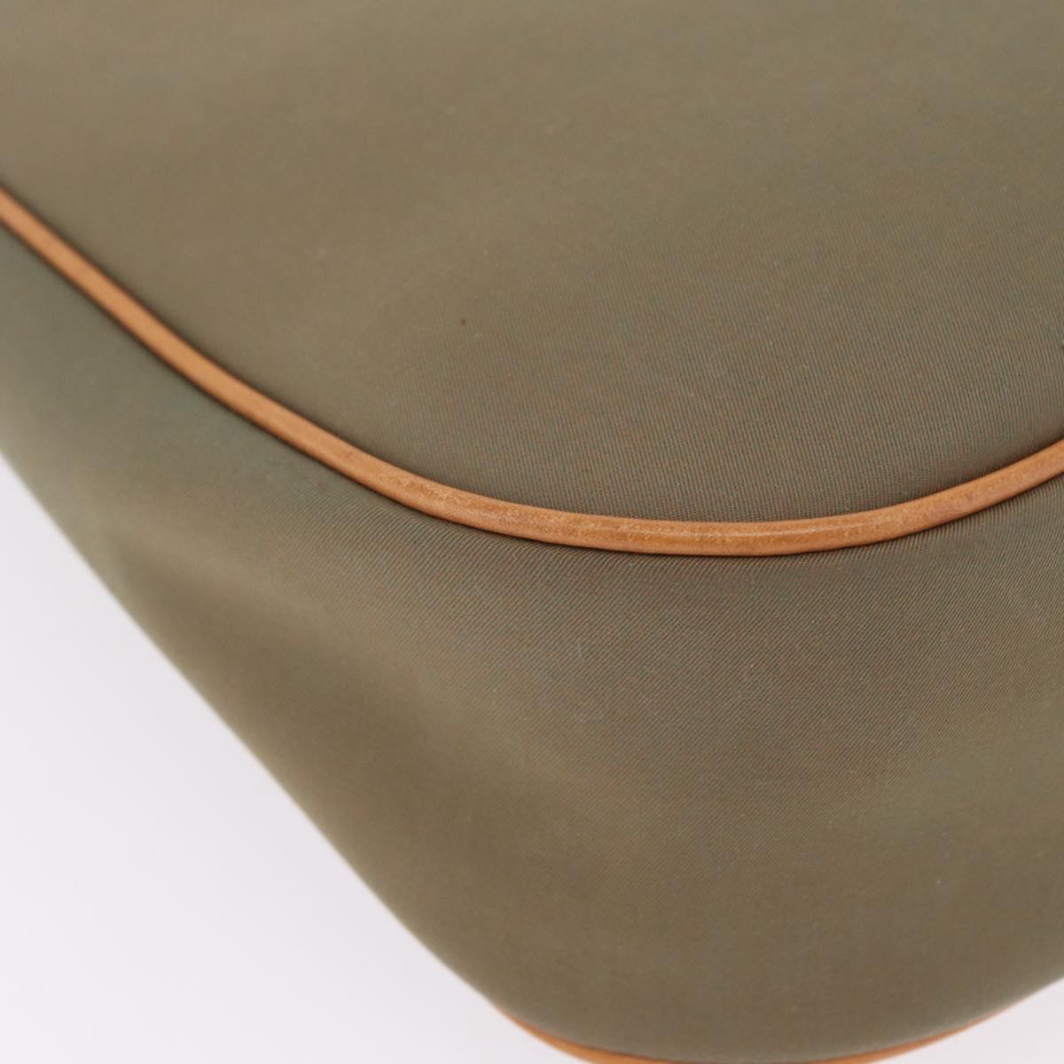 BURBERRY Shoulder Bag Canvas Beige Gold Tone Auth ka6461