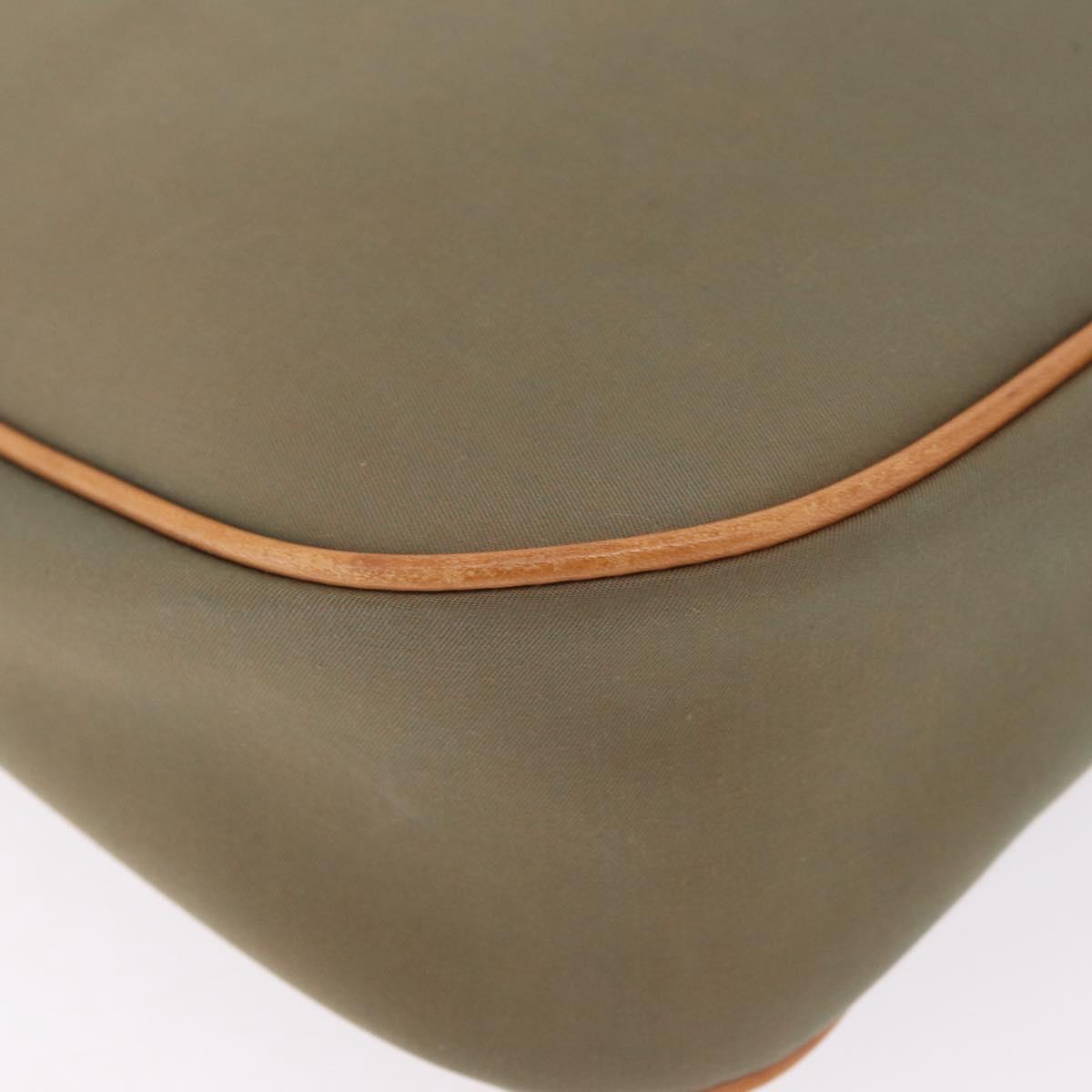 BURBERRY Shoulder Bag Canvas Beige Gold Tone Auth ka6461