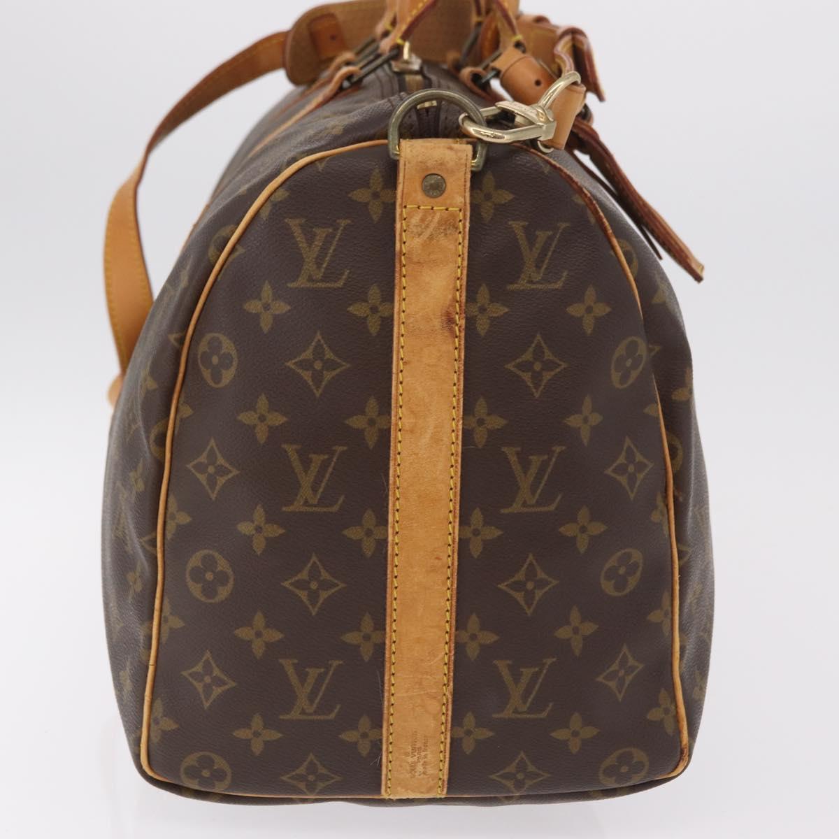 LOUIS VUITTON Monogram Keepall Bandouliere 45 Boston Bag M41418 LV Auth ka6478A