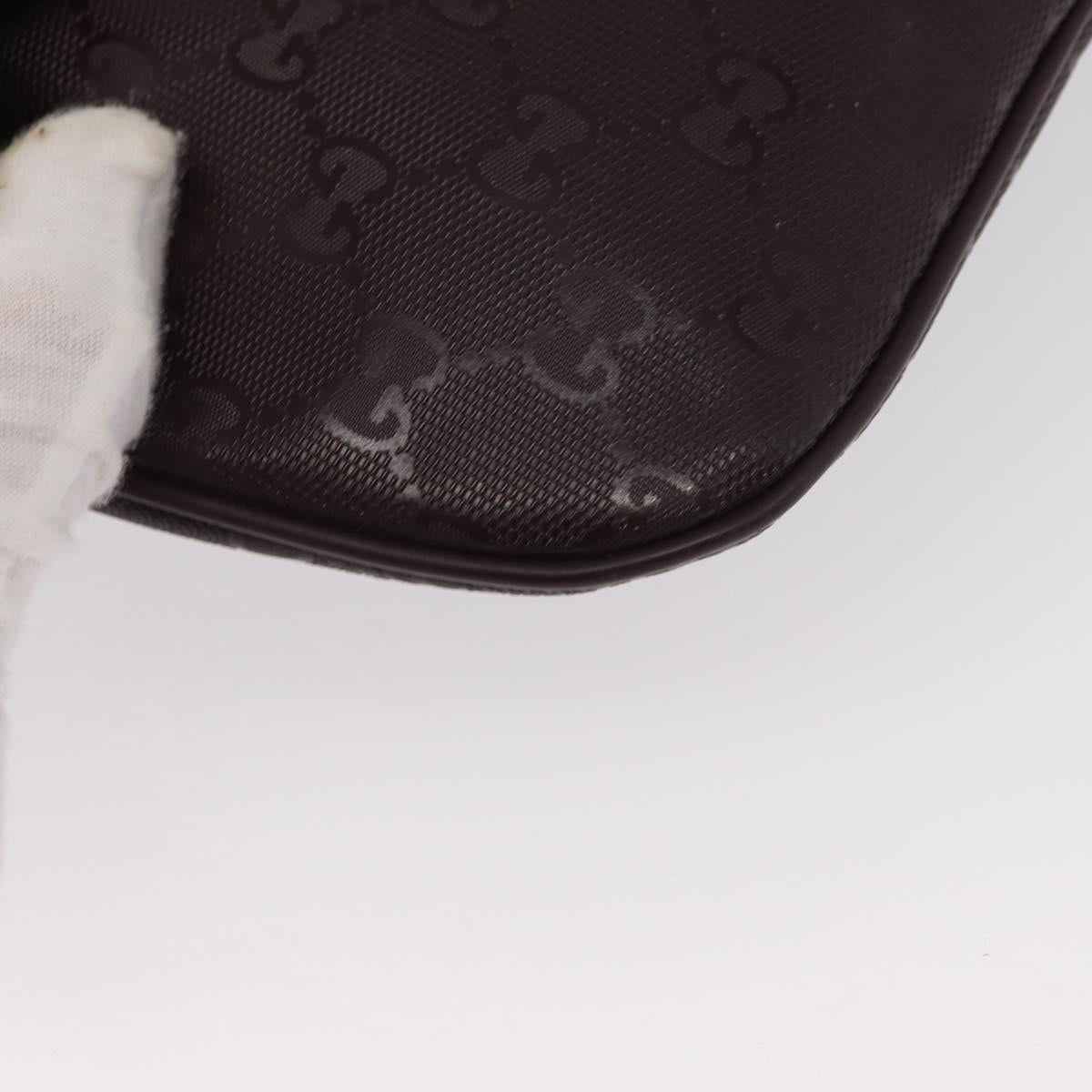 GUCCI GG implementation Waist Bag PVC Wine Red Silver 233269 Auth ka648