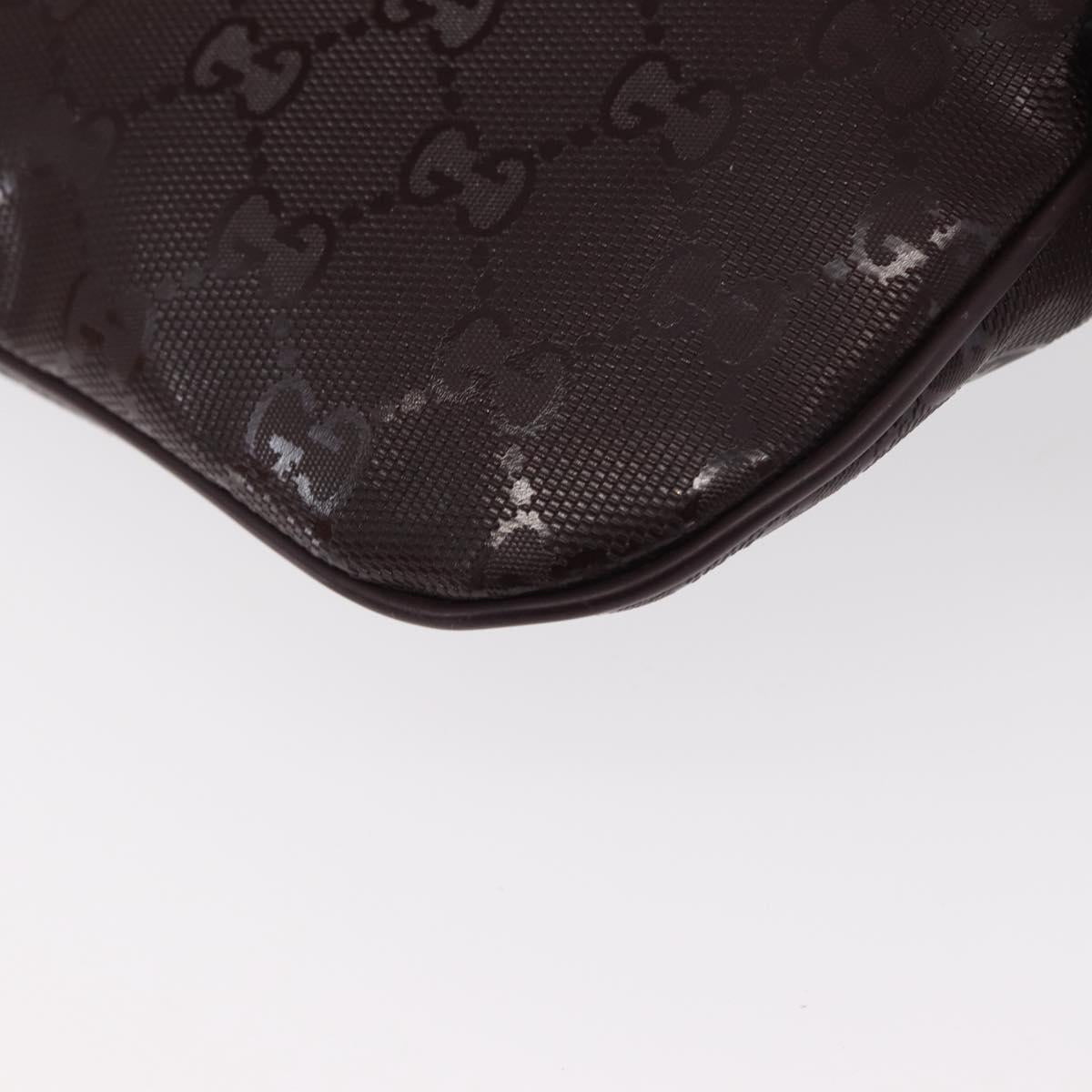 GUCCI GG implementation Waist Bag PVC Wine Red Silver 233269 Auth ka648