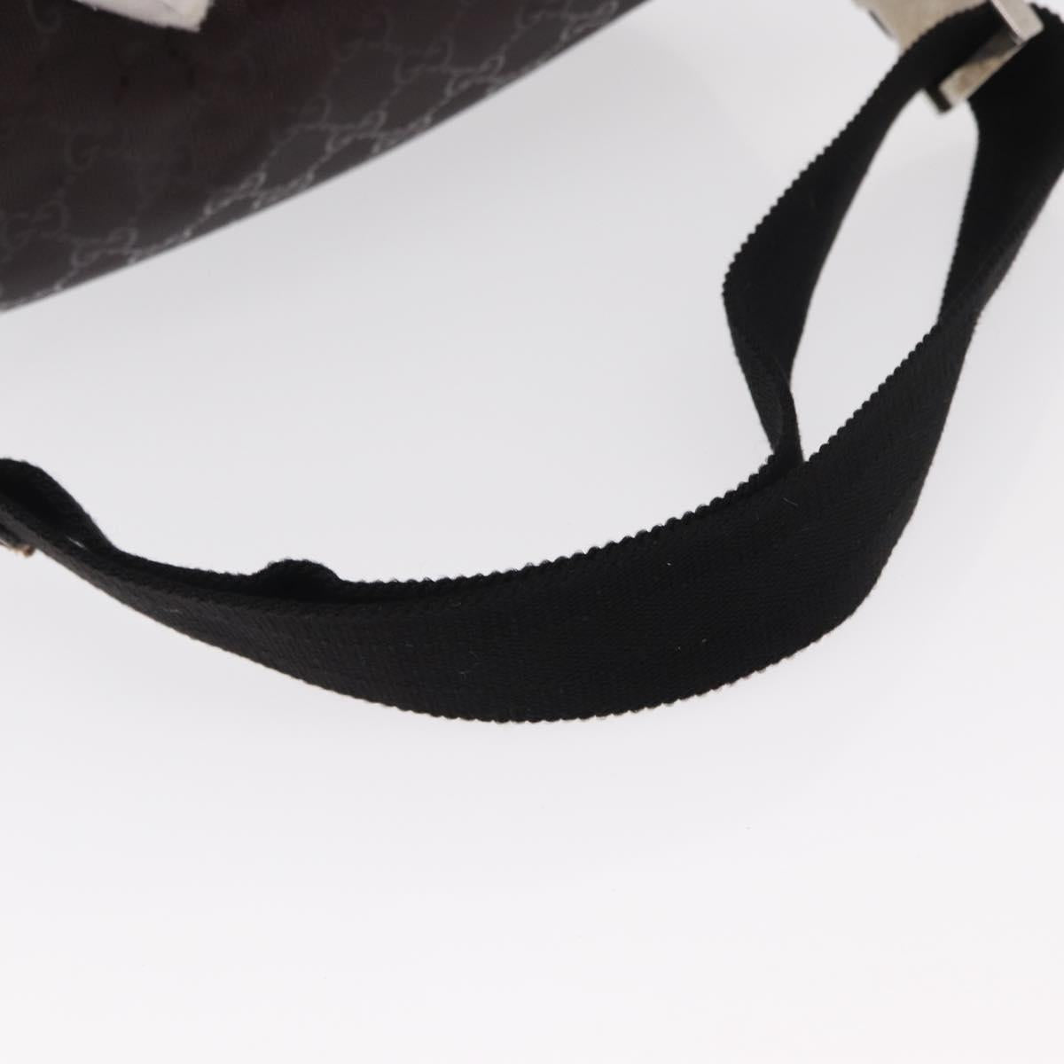 GUCCI GG implementation Waist Bag PVC Wine Red Silver 233269 Auth ka648