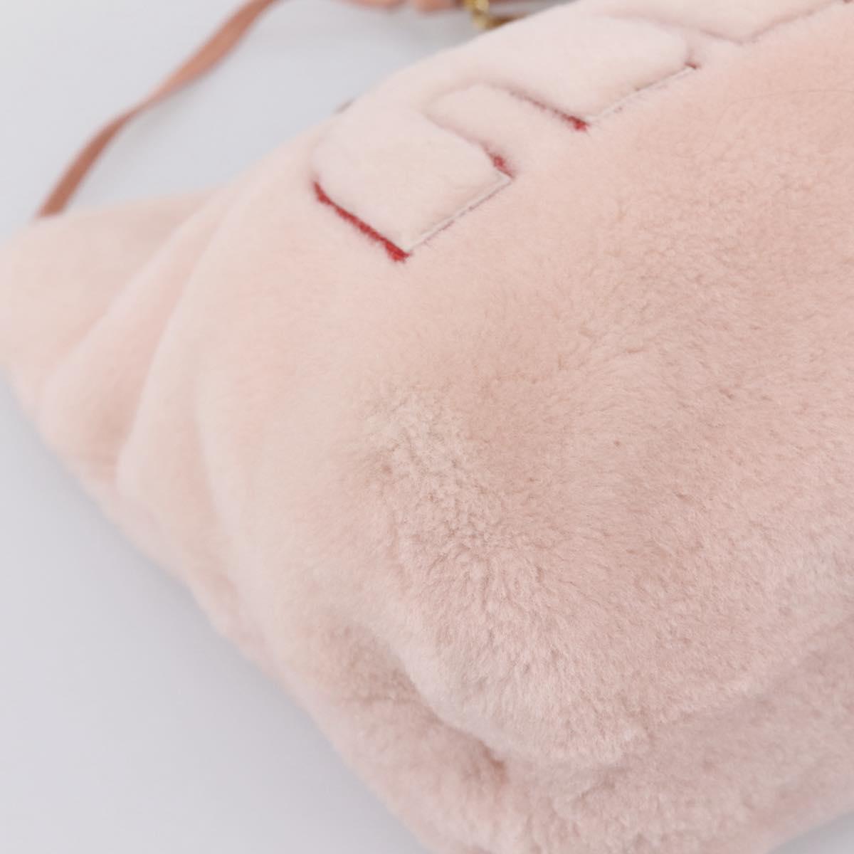 Miu Miu Shoulder Bag Fur Pink Auth ka6494V