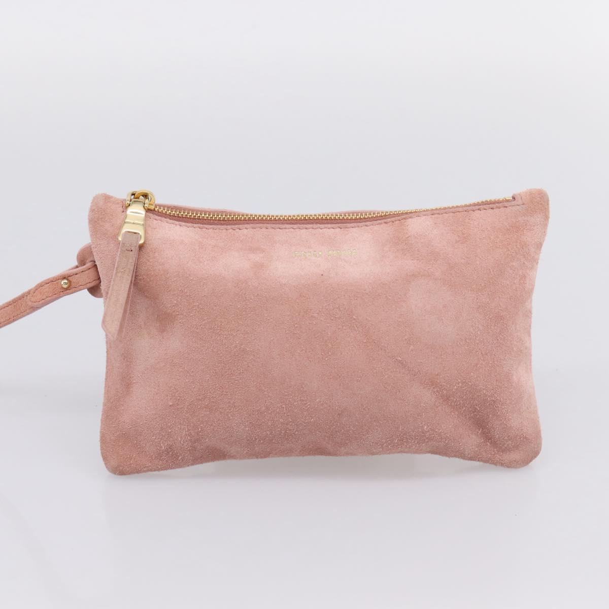 Miu Miu Shoulder Bag Fur Pink Auth ka6494V