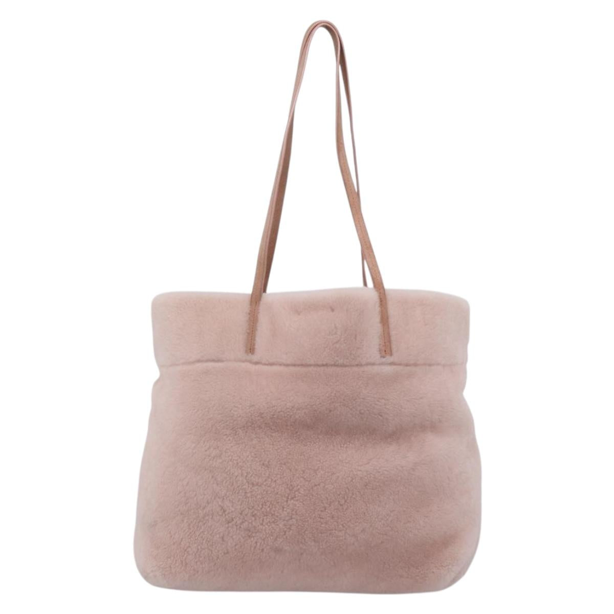 Miu Miu Shoulder Bag Fur Pink Auth ka6494V