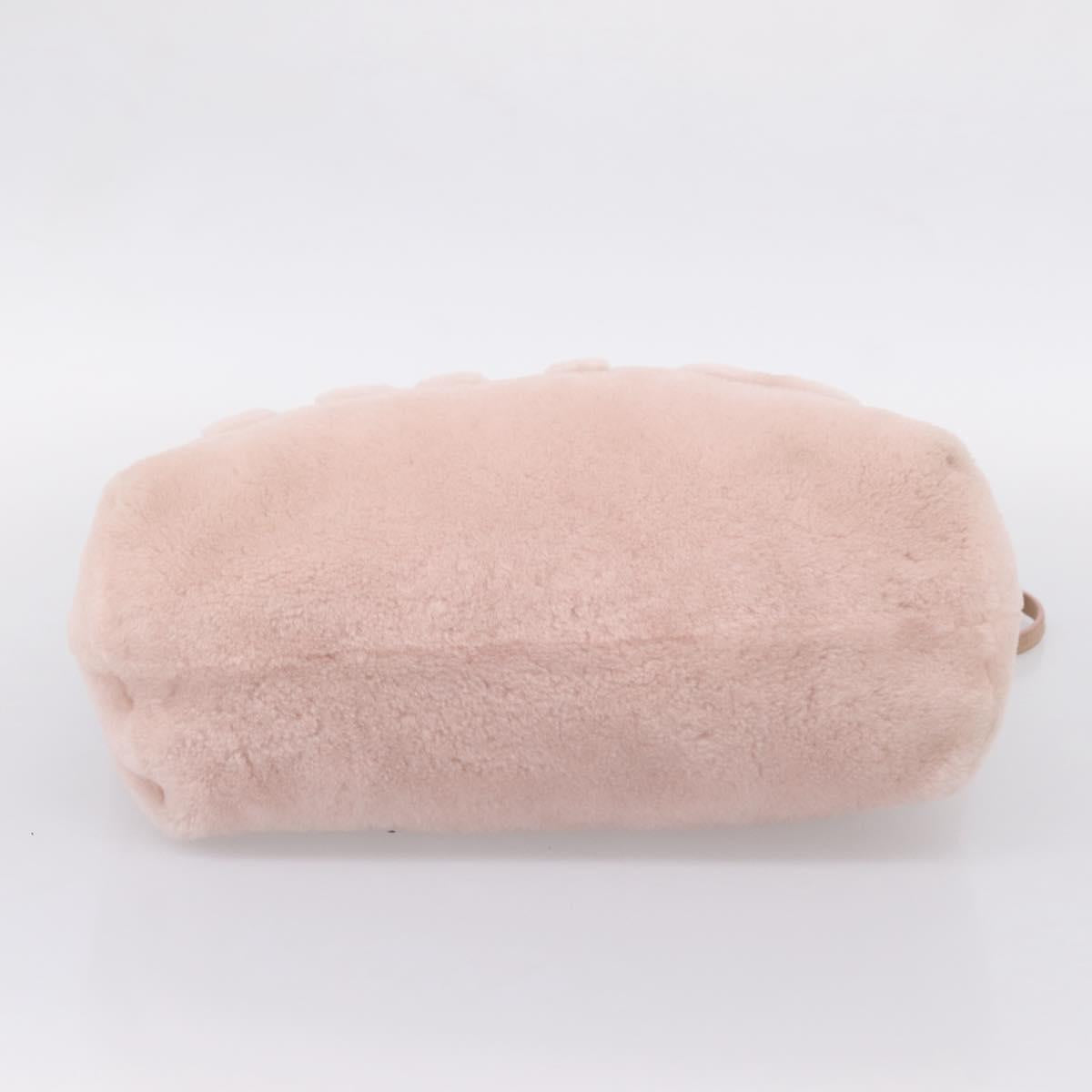 Miu Miu Shoulder Bag Fur Pink Auth ka6494V