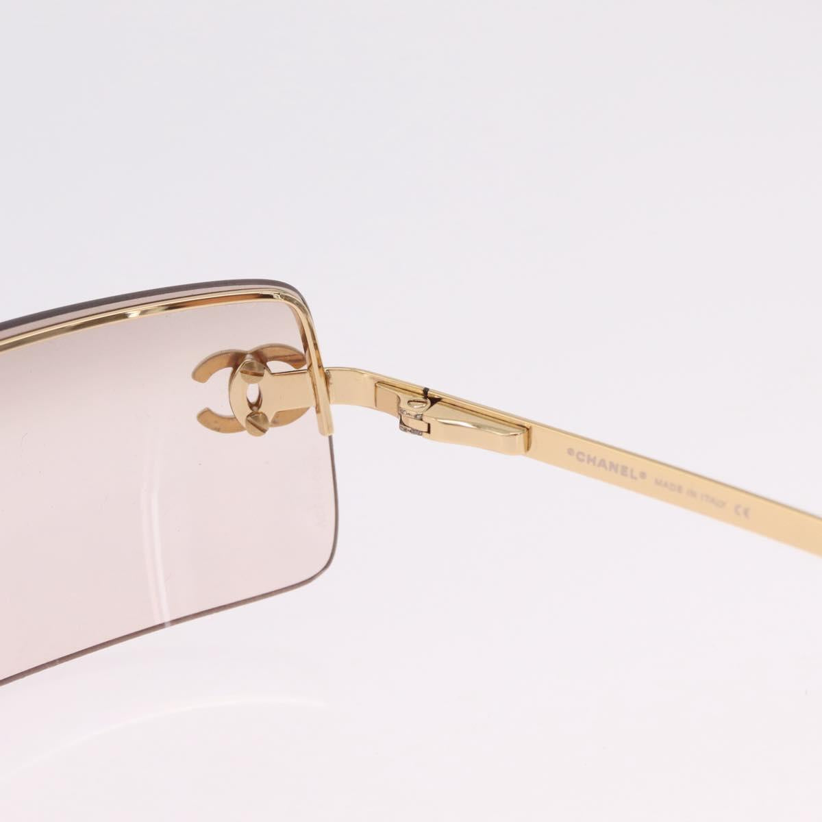CHANEL Sunglasses Metal Gold CC Auth ka6497A