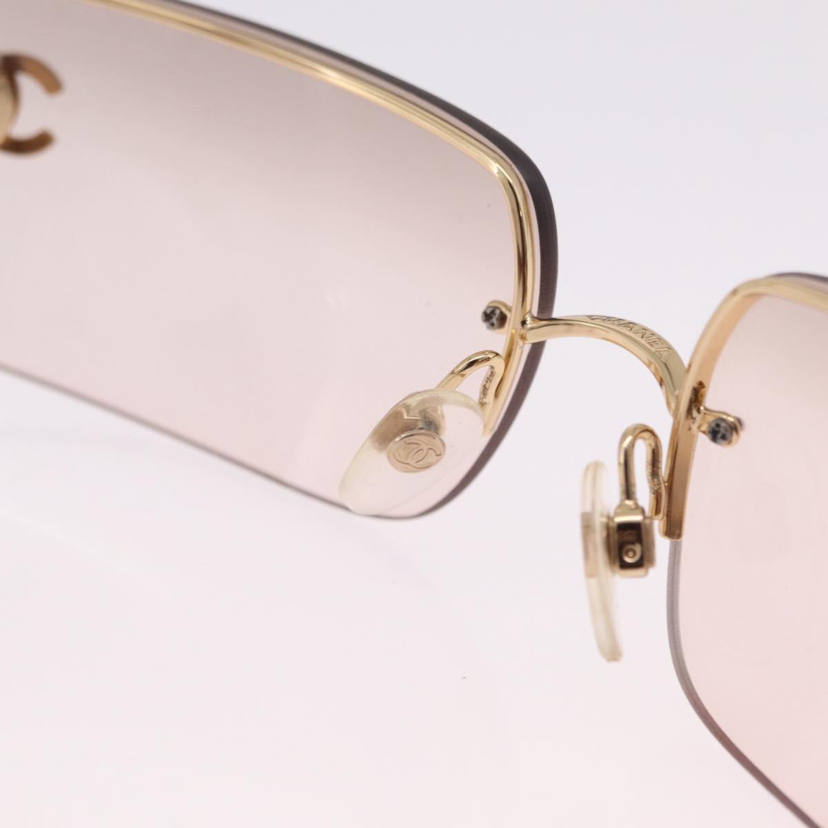 CHANEL Sunglasses Metal Gold CC Auth ka6497A