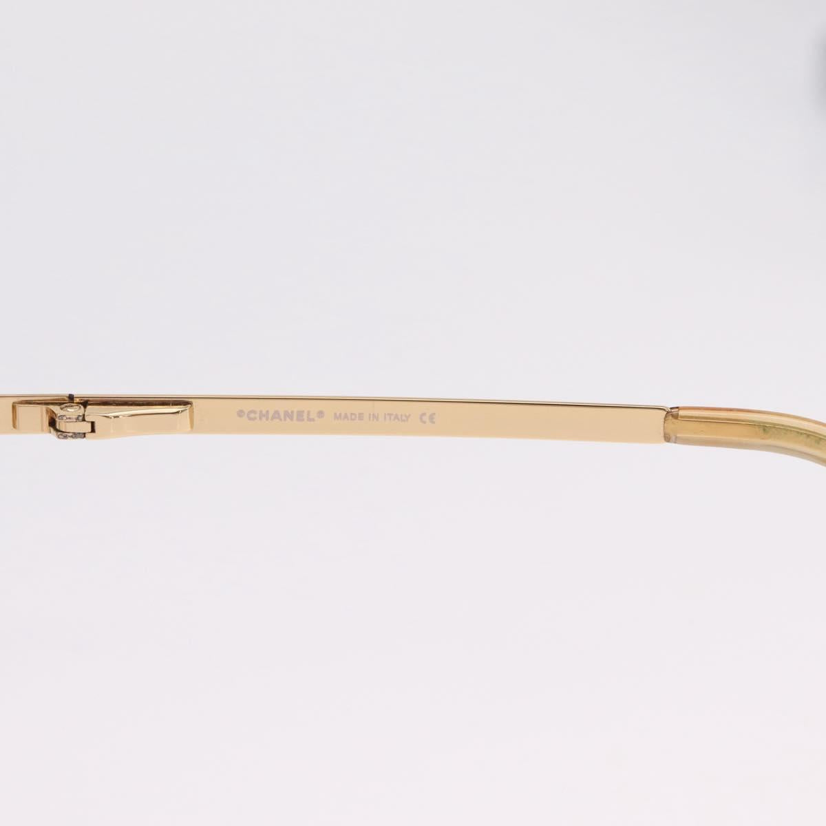 CHANEL Sunglasses Metal Gold CC Auth ka6497A