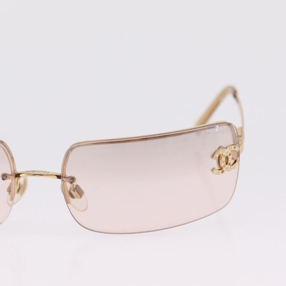 CHANEL Sunglasses Metal Gold CC Auth ka6497A
