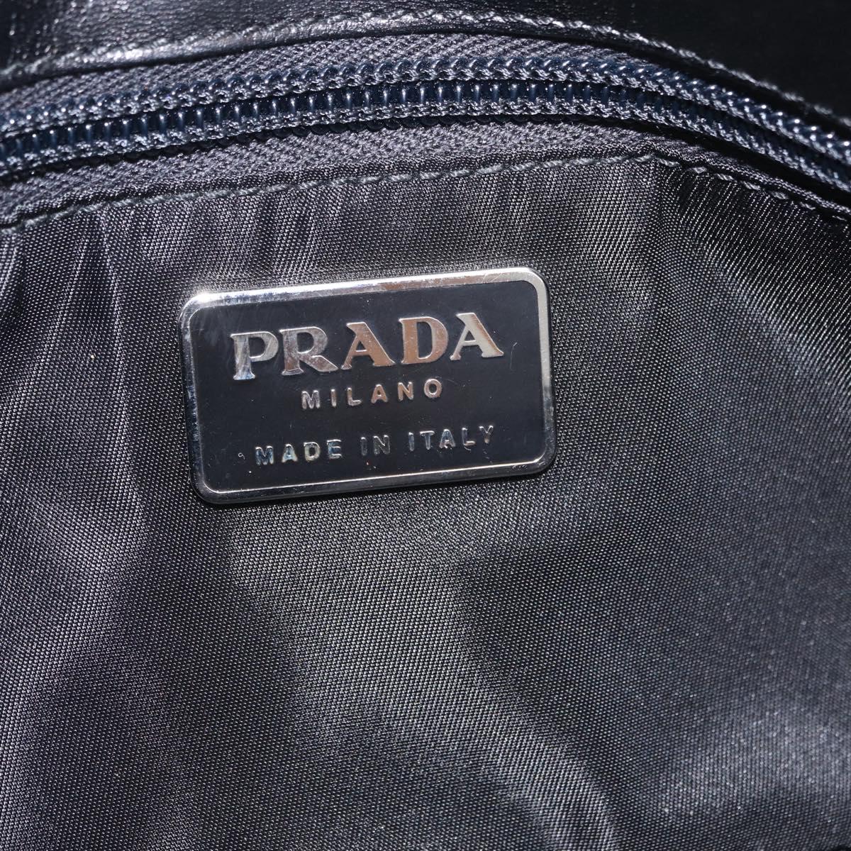 PRADA Shoulder Bag Nylon Black Silver Auth ka6507