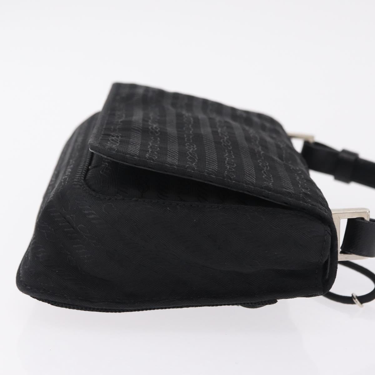 PRADA Shoulder Bag Nylon Black Silver Auth ka6507