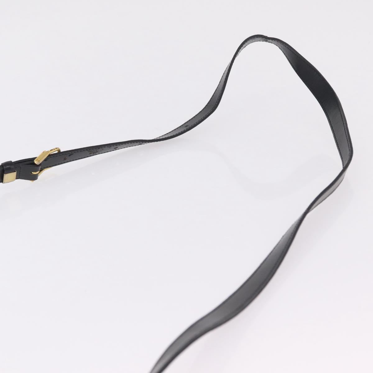 Saint Laurent Shoulder Bag Canvas Black Gold Tone Auth ka6508