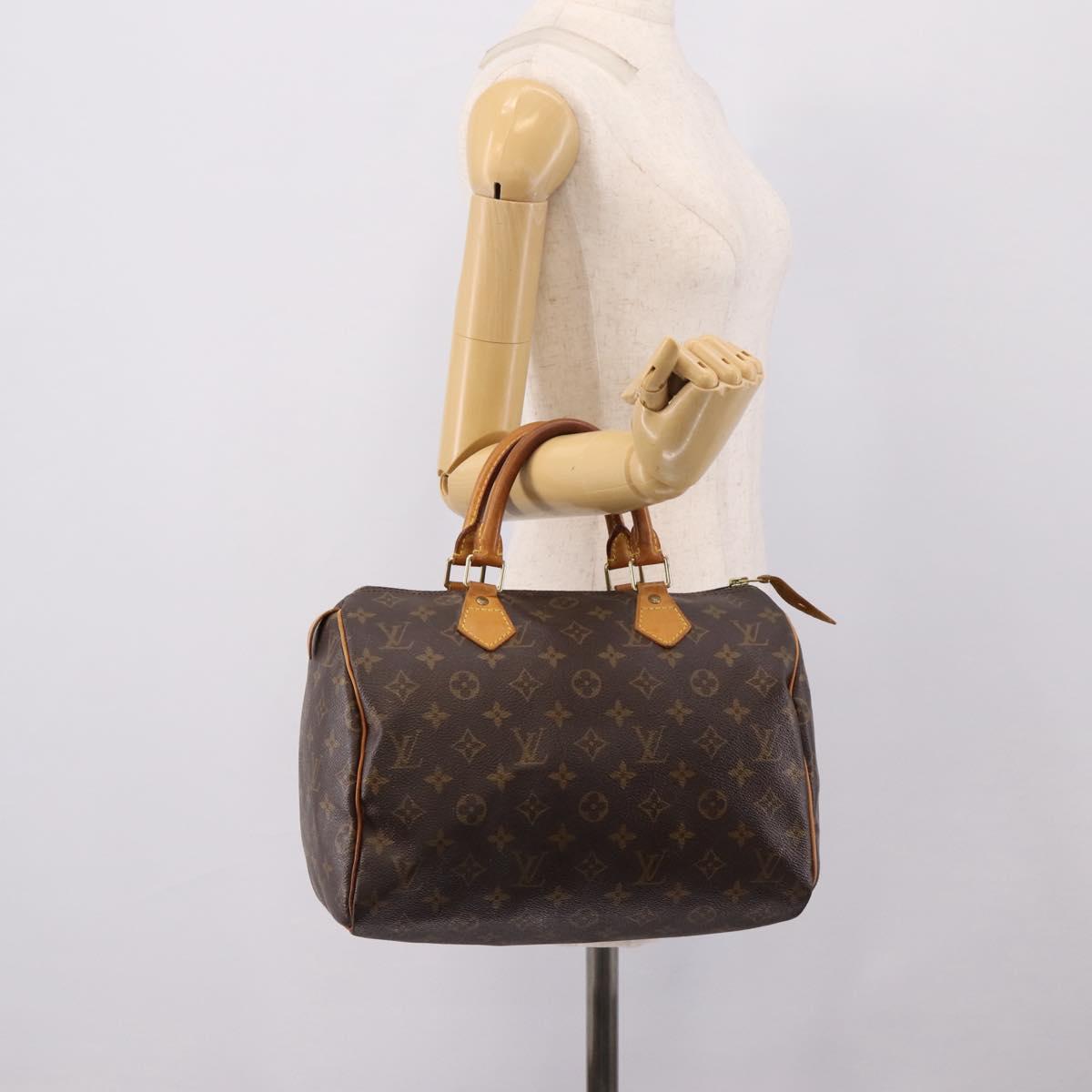 LOUIS VUITTON Monogram Speedy 30 Hand Bag M41526 LV Auth ka6511